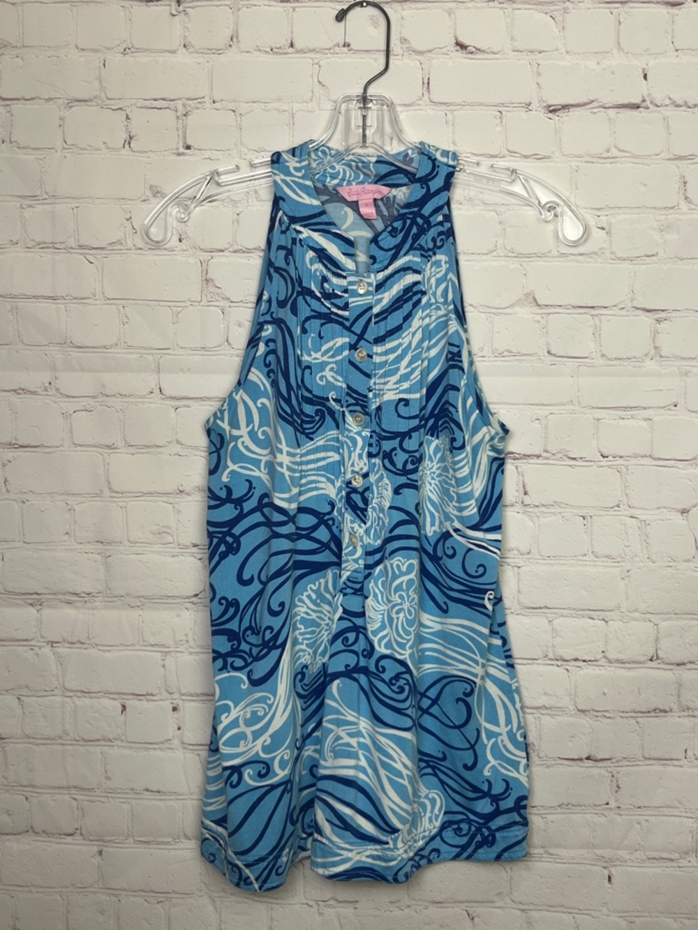Lilly Pulitzer Silk Blend High Neck Tank Top